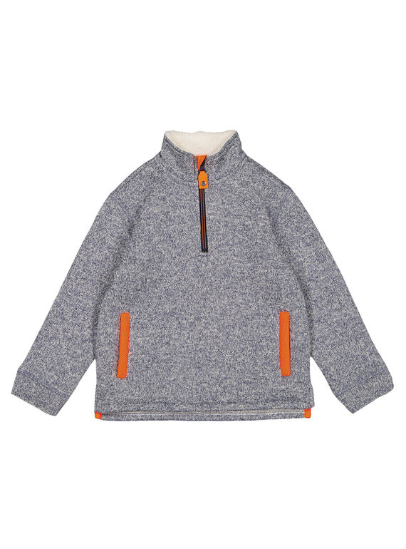 Grauer Pullover aus Funktionsmatrial innen gefüttert  GOJOPULTEK1 / 19W902L3D2E090
