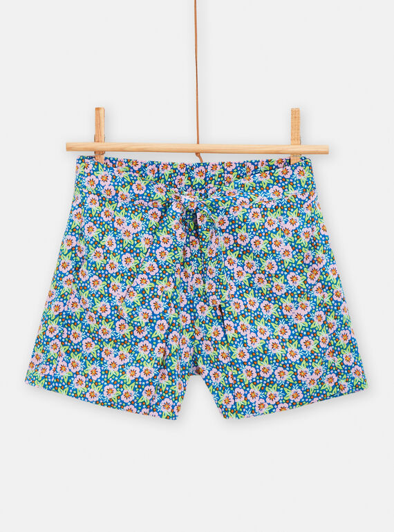 Shorts mit Blumenprint für Mädchen in Grün und Rosa TARYSHORT2 / 24S901U2SHOC228
