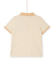 Graues Poloshirt mit Streifenmuster ROSOPOL / 23S90221POL007