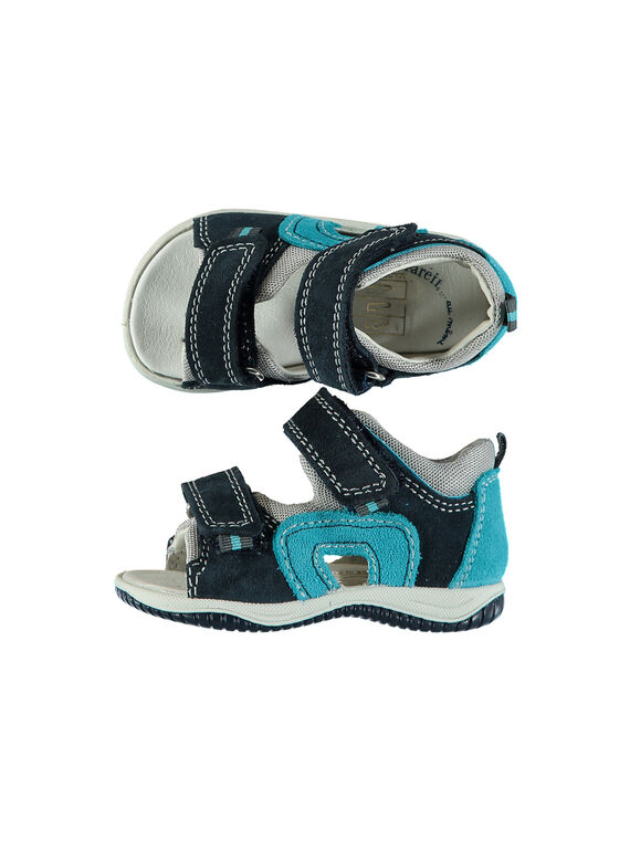 Sandalen aus Leder für draußen Babys Jungen FBGSANDMA / 19SK38K4D0E070
