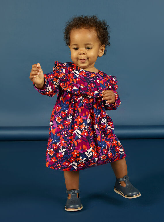 Baby Mädchen lange Ärmel Floral Print Kleid MIPAROB1 / 21WG09H6ROBD319