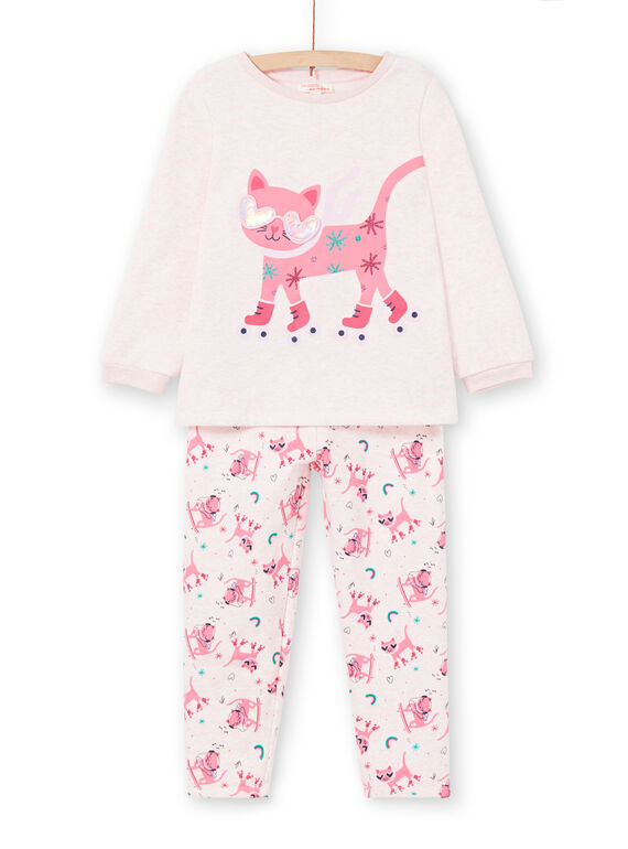 Kinderpyjama aus Fleece mit Katzenmotiv LEFAPYJCHA / 21SH1111PYJD314