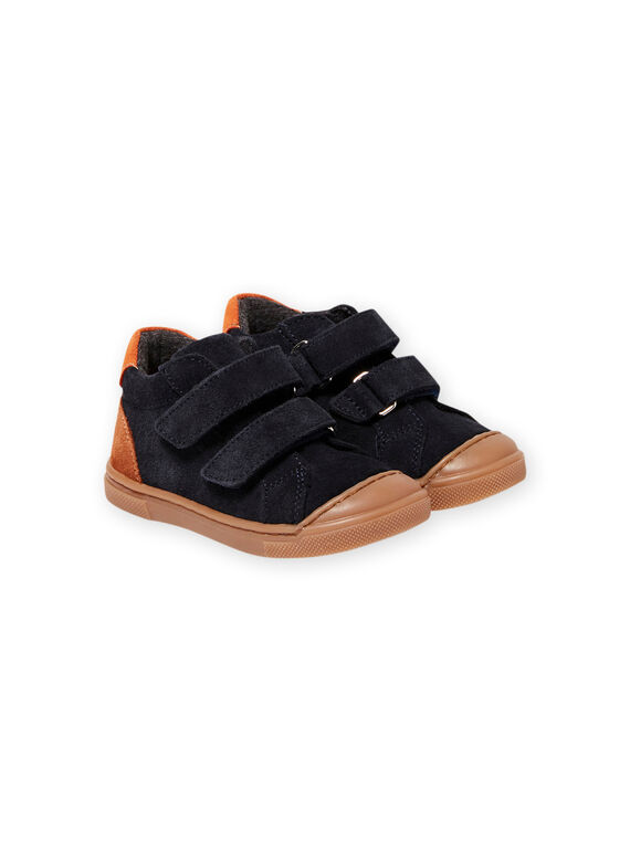 Baby Junge marineblaue Scratch-Sneakers MUBASBOUT / 21XK3881D3F070