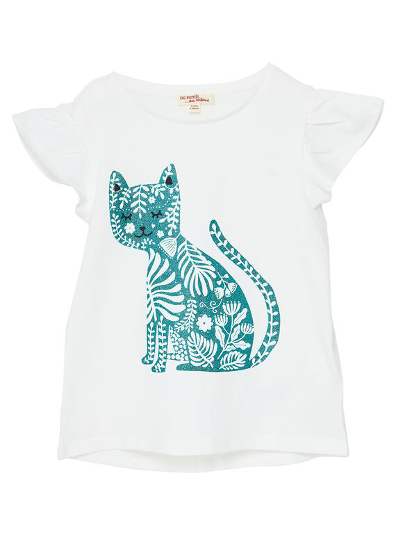 Naturweißes kurzärmeliges T-Shirt JAJOTI3 / 20S90145D31001