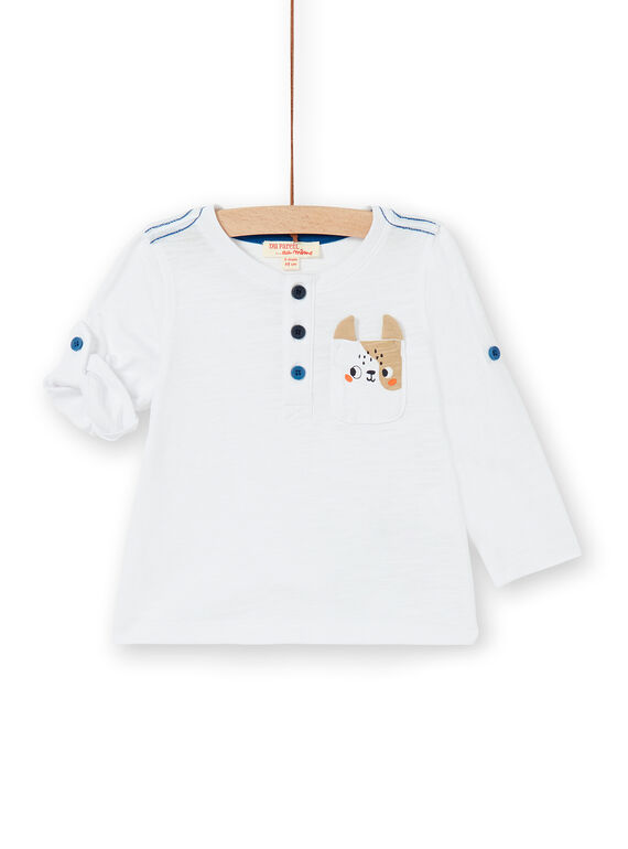 Weißes T-shirt baby boy LUJOTUN2 / 21SG1035TML000